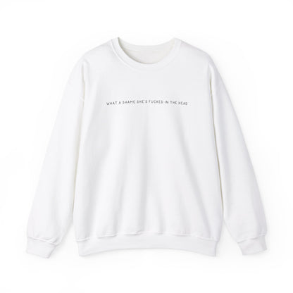 What A Shames She's Fucked In The Head Sweatshirt, Champagne Problems, Taylor Sweatshirt, Taylor Gift, Cowboy Like Me, Taylor Xmas, ATW