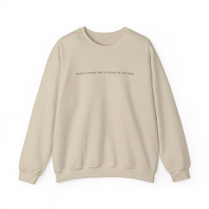 What A Shames She's Fucked In The Head Sweatshirt, Champagne Problems, Taylor Sweatshirt, Taylor Gift, Cowboy Like Me, Taylor Xmas, ATW