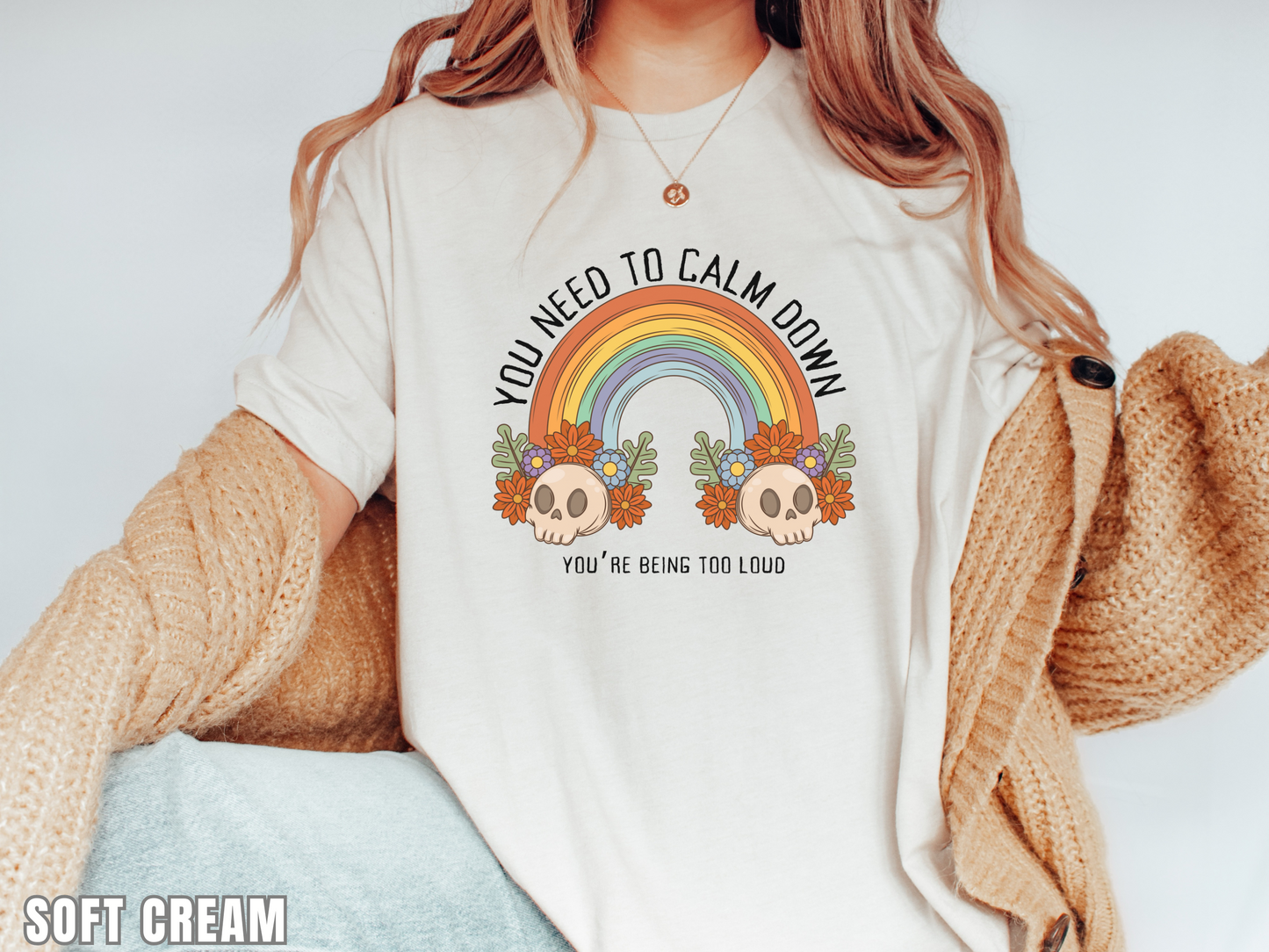 You need to calm down  Halloween, Skull Rainbow, You Need To Calm Down Shirt Rainbow Halloween, What A Ghostly Scene Shirt, Taylor Halloween