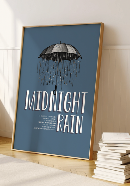 Midnight Rain Artwork, Midnights Album Lyric Artwork, Taylor Artwork, Taylor Mech, Taylor Gift, Digital Download