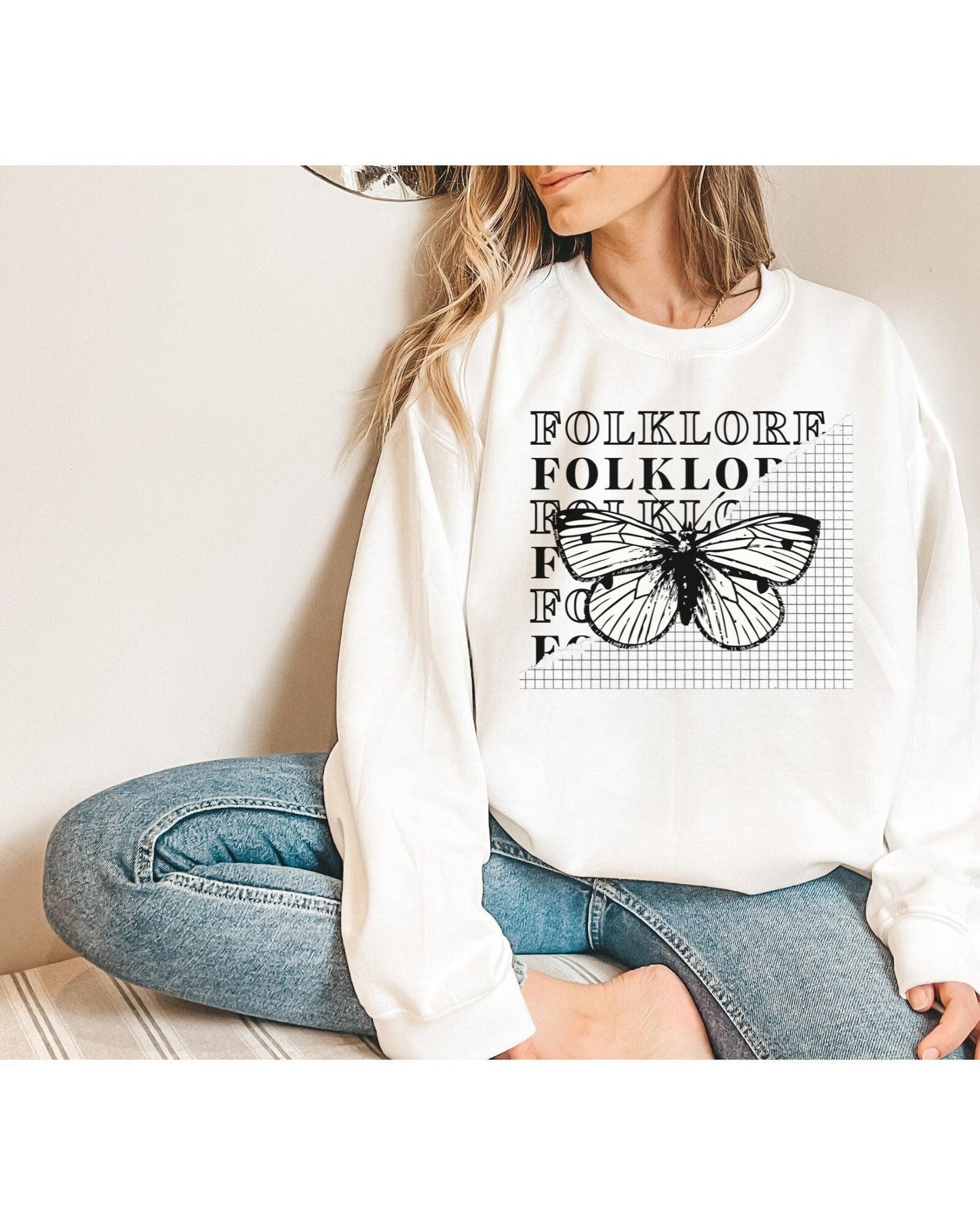 Folklore Lyric Butterfly Sweatshirt