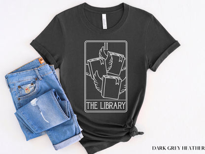 Library Shirt, Author Shirt, The Library Tarot Card, Gift for Librarian, Writing Shirt, Tarot Card Shirt, Book Lover Shirt, Librarian Shirt