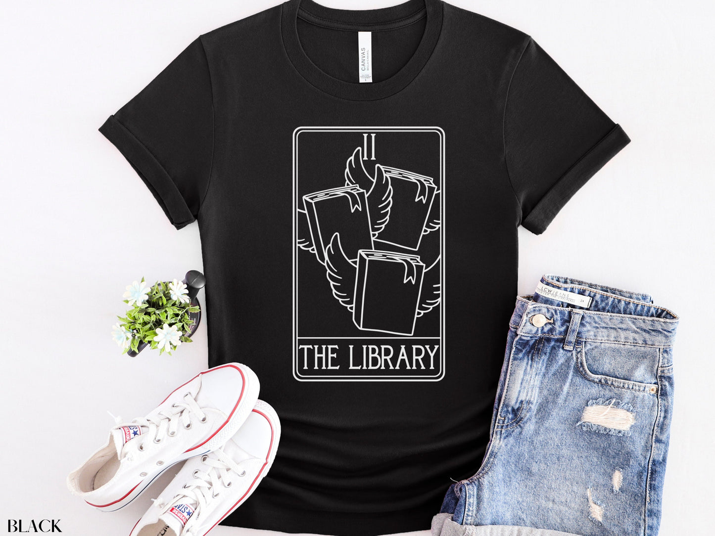 Library Shirt, Author Shirt, The Library Tarot Card, Gift for Librarian, Writing Shirt, Tarot Card Shirt, Book Lover Shirt, Librarian Shirt