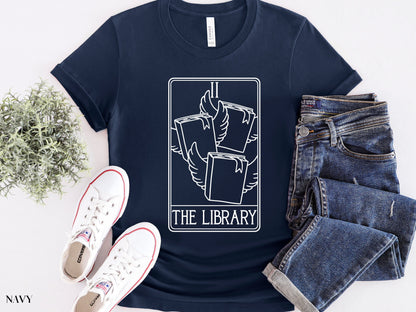 Library Shirt, Author Shirt, The Library Tarot Card, Gift for Librarian, Writing Shirt, Tarot Card Shirt, Book Lover Shirt, Librarian Shirt