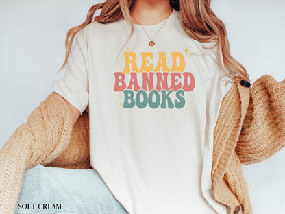 Read Banned Books Shirt, Book Lover Tee, Literary TShirt, Social Justice Gift, Equality T-Shirt, Bookish Shirt, Reading Top, Librarian Shirt