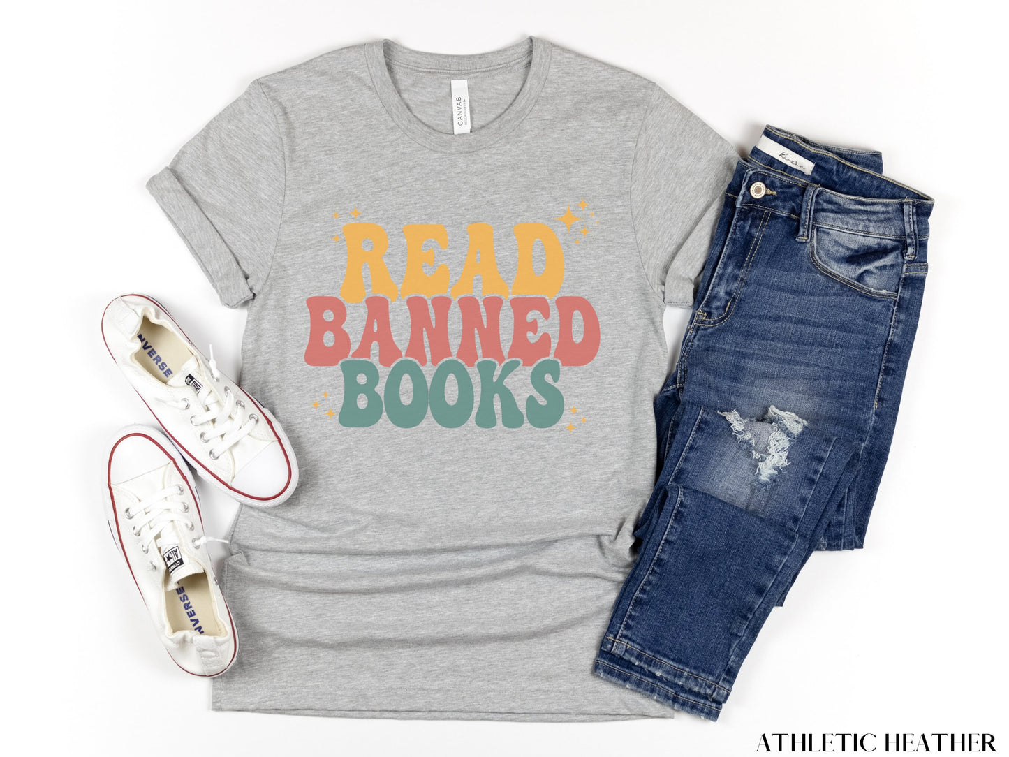 Read Banned Books Shirt, Book Lover Tee, Literary TShirt, Social Justice Gift, Equality T-Shirt, Bookish Shirt, Reading Top, Librarian Shirt