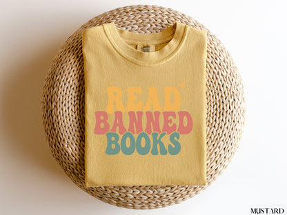 Read Banned Books Shirt, Book Lover Tee, Literary TShirt, Social Justice Gift, Equality T-Shirt, Bookish Shirt, Reading Top, Librarian Shirt