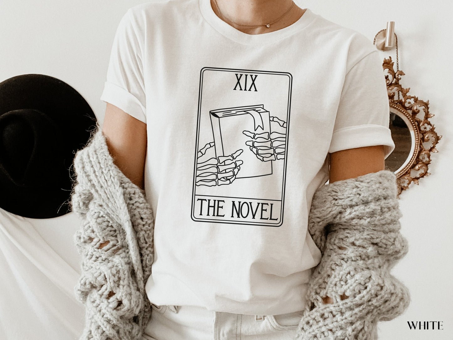 The Novel T-shirt, Writing Shirt, Writer T-Shirt, The Writer Tarot Card, Gift for Reader, Gift for Author, Gift for Writer, Tarot Card Shirt