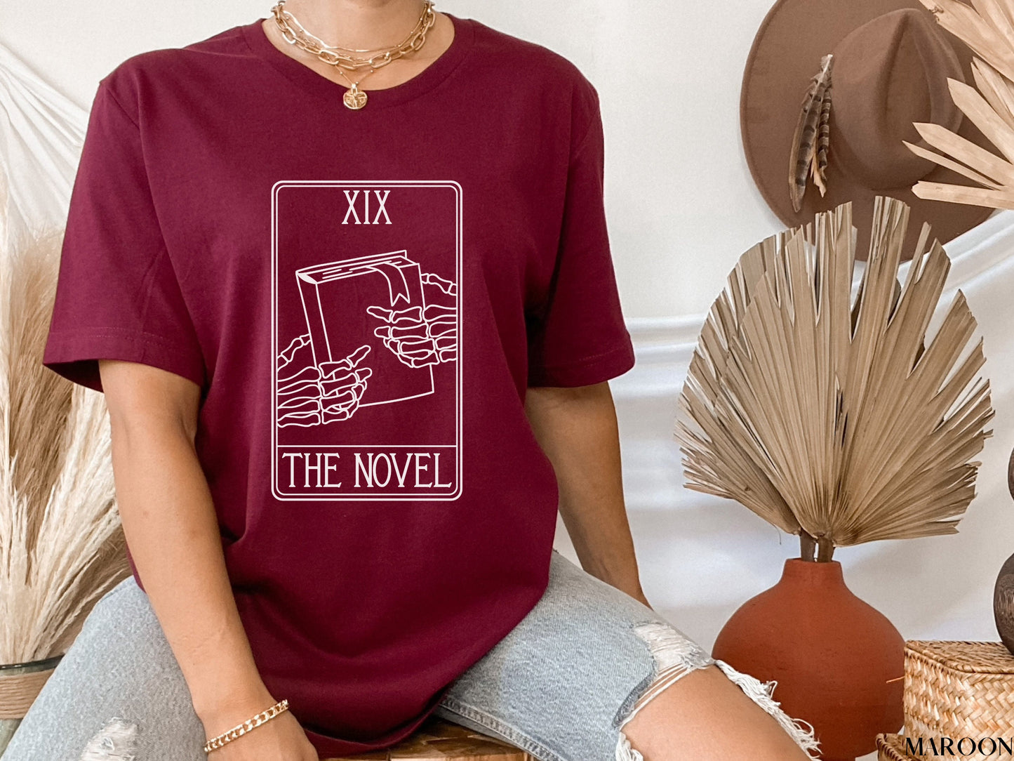 The Novel T-shirt, Writing Shirt, Writer T-Shirt, The Writer Tarot Card, Gift for Reader, Gift for Author, Gift for Writer, Tarot Card Shirt