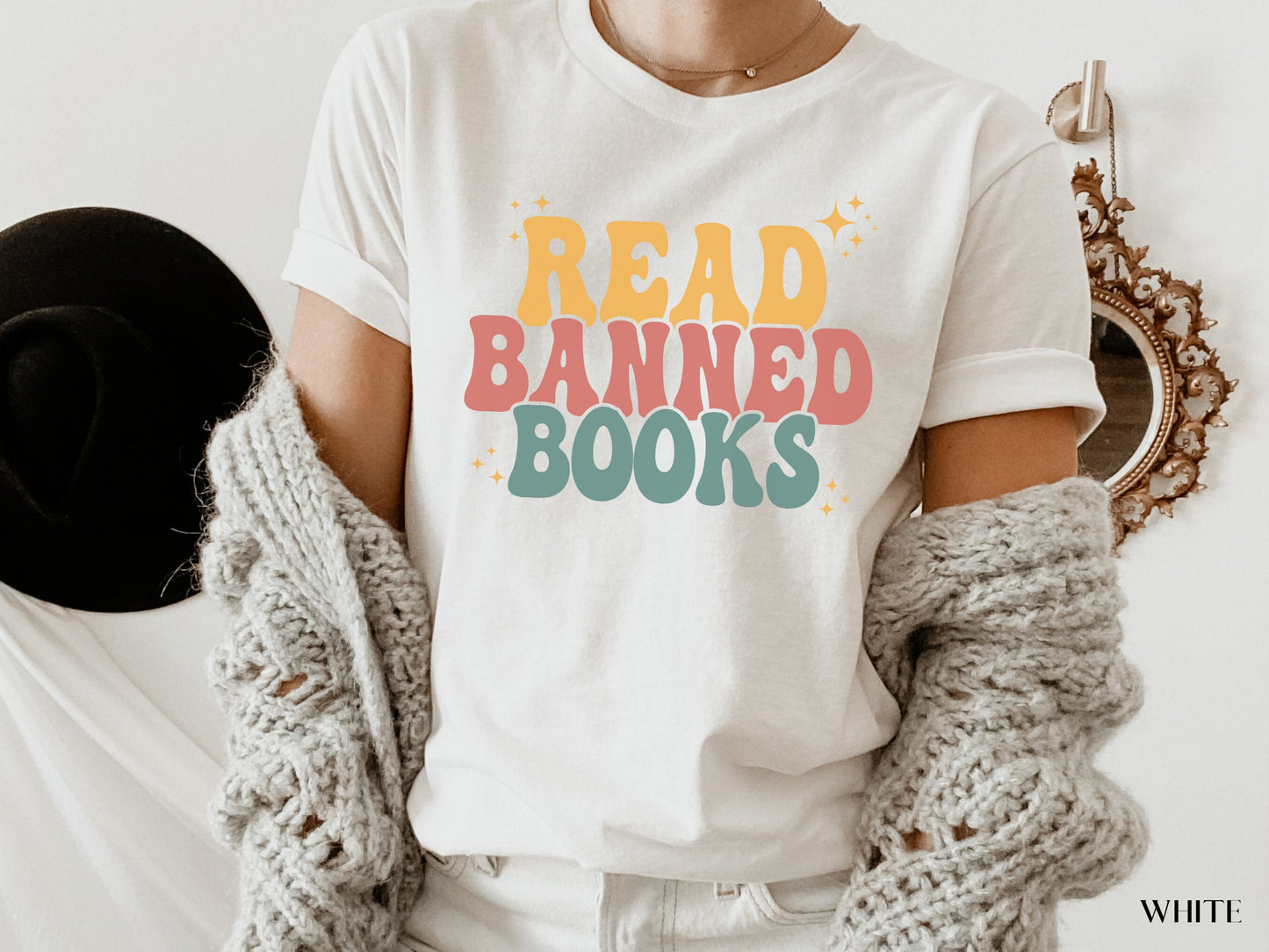 Read Banned Books Shirt, Book Lover Tee, Literary TShirt, Social Justice Gift, Equality T-Shirt, Bookish Shirt, Reading Top, Librarian Shirt