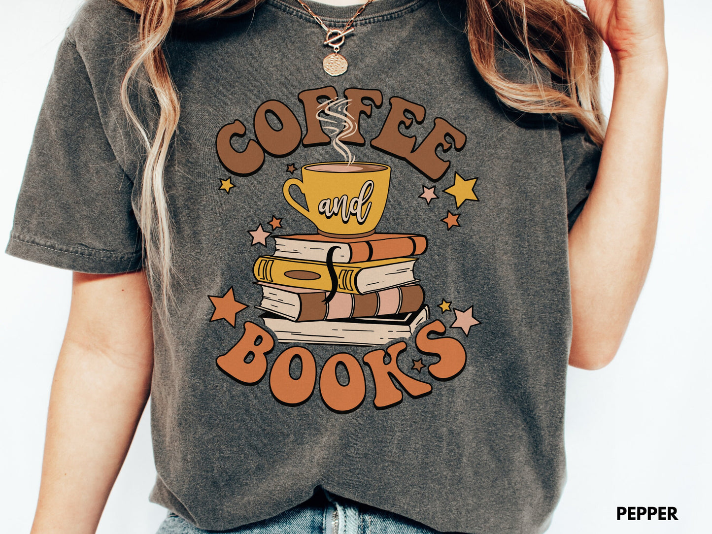 Coffee and Books Shirt - Comfort Colors