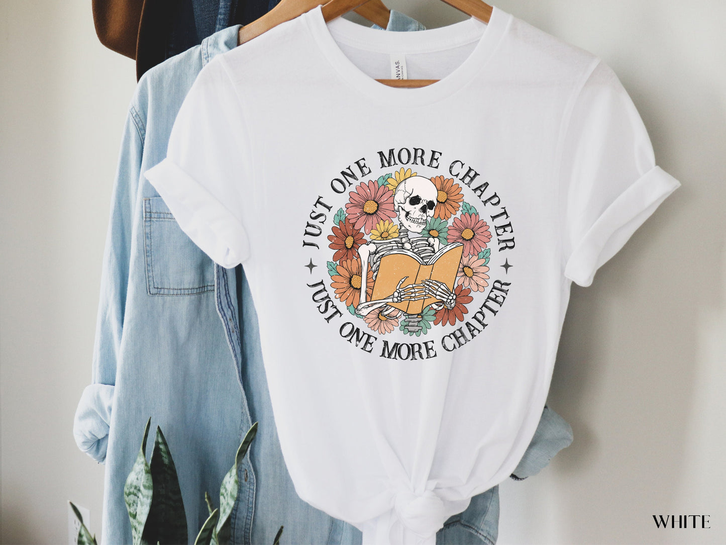 Just One More Chapter Skeleton Shirt