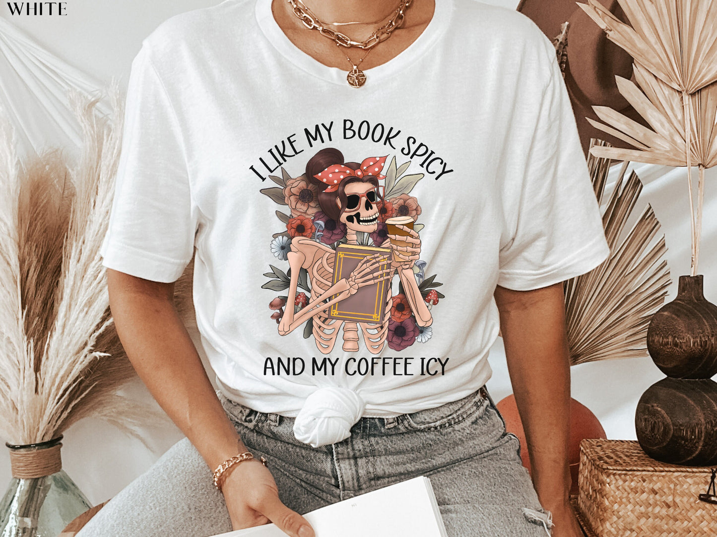 I Like My Books Spicy And My Coffee Icy Shirt