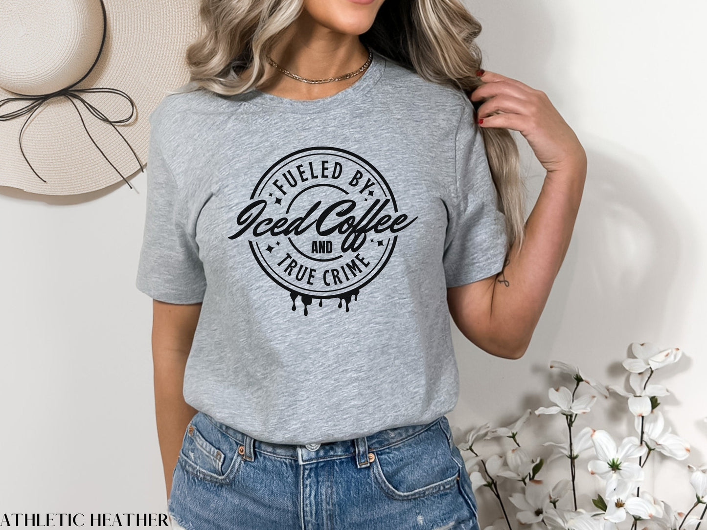 True Crime Shirt, Fueled By True Crime And Iced Coffee, True Crime Junkie, True Crime Gift, Serial Killer, True Crime Lover,  Murderino