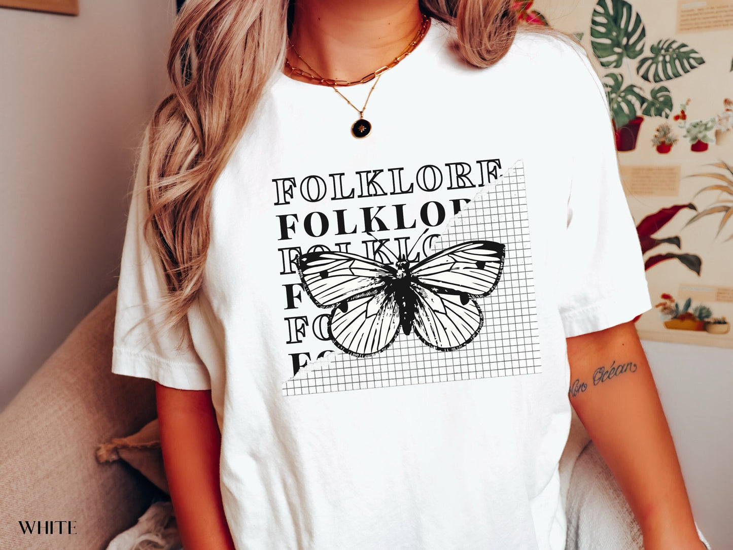 Folklore Lyric Butterfly Shirt