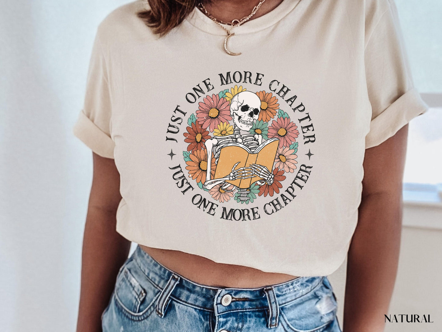 Just One More Chapter Skeleton Shirt