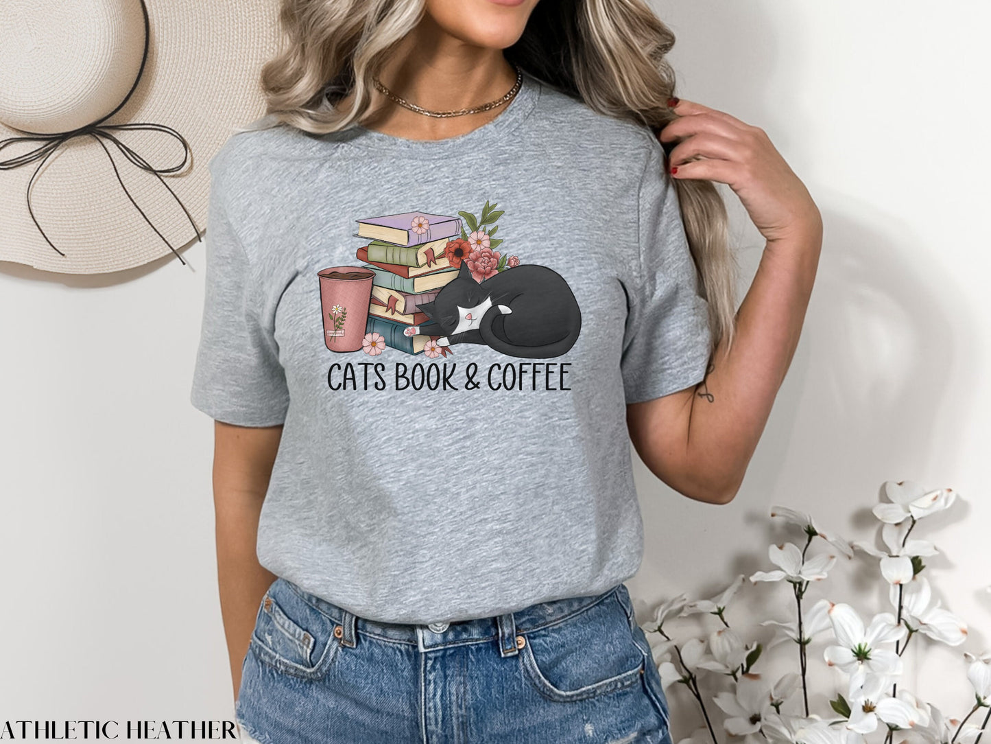 Cats Books and Coffee Shirt