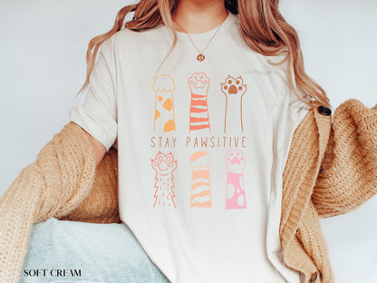 Stay Pawsitive Shirt, Cat Mom Shirt, Cat Shirt, Cat Mom, Cat Lover Shirt, Cat Lover Gift, Crazy Cat Lady, Cat Mom Gifts, Cat Lady, Funny Cat