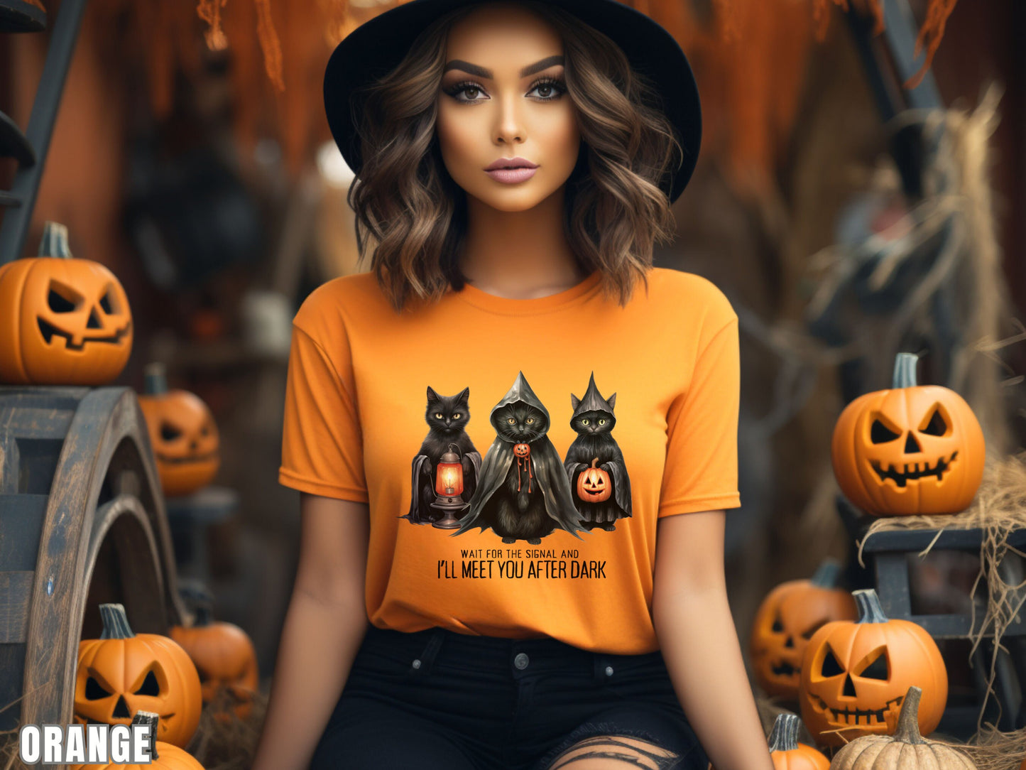 Wait For The Signal And  I'lll Meet You After Dark, Willow Lyric Shirt, Taylor Halloween, Halloween Cat