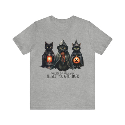 Wait For The Signal And  I'lll Meet You After Dark, Willow Lyric Shirt, Taylor Halloween, Halloween Cat