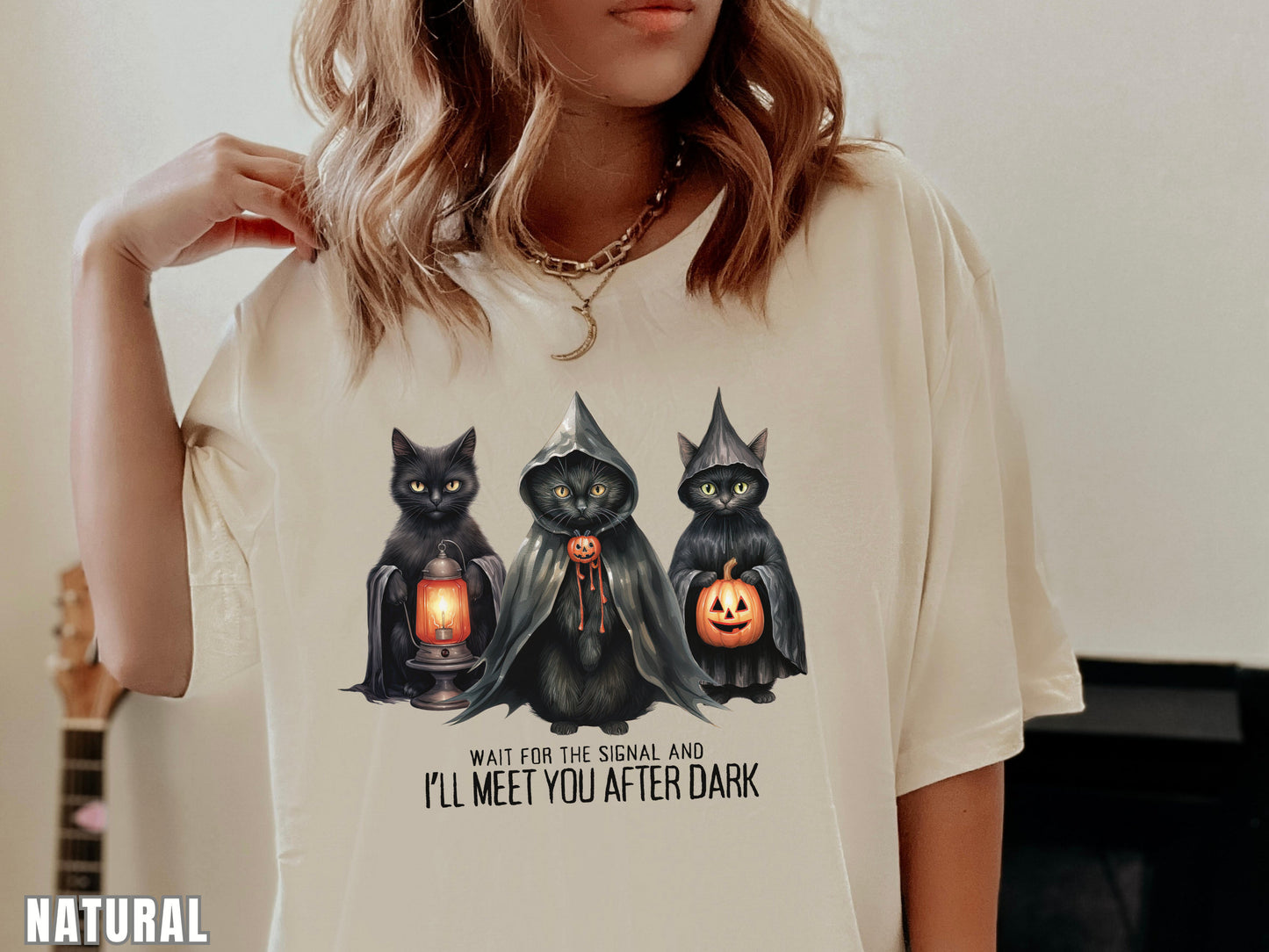 Wait For The Signal And  I'lll Meet You After Dark, Willow Lyric Shirt, Taylor Halloween, Halloween Cat